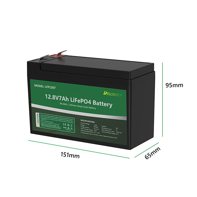 ディープ サイクル充電式リチウム イオン Lifepo4 12v 7ah リチウム電池